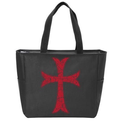 Crusader Knights Templer Cross Zip Tote Bag