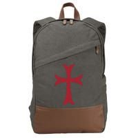 Crusader Knights Templer Cross Cotton Canvas Backpack