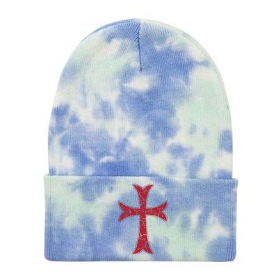 Crusader Knights Templer Cross Tie Dye 12in Knit Beanie