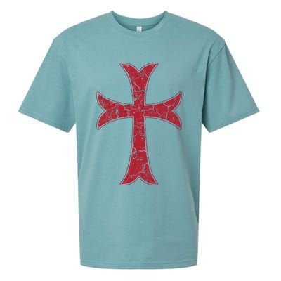 Crusader Knights Templer Cross Sueded Cloud Jersey T-Shirt