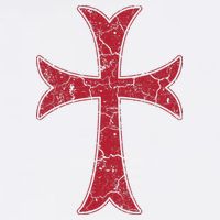 Crusader Knights Templer Cross Garment-Dyed Sweatshirt