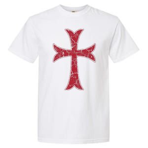 Crusader Knights Templer Cross Garment-Dyed Heavyweight T-Shirt