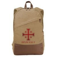 Catholic Knight Templar Crusader Cross Cotton Canvas Backpack