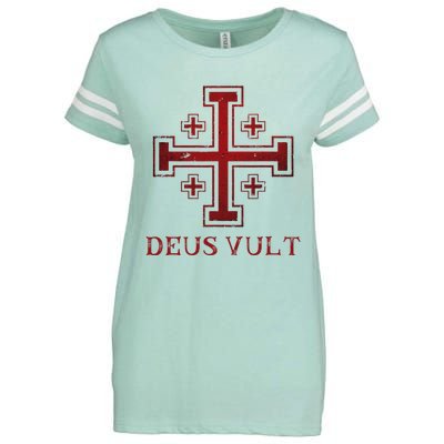 Catholic Knight Templar Crusader Cross Enza Ladies Jersey Football T-Shirt