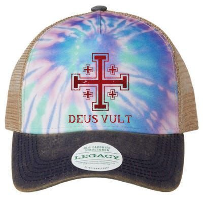 Catholic Knight Templar Crusader Cross Legacy Tie Dye Trucker Hat