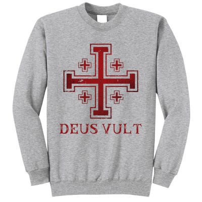 Catholic Knight Templar Crusader Cross Tall Sweatshirt