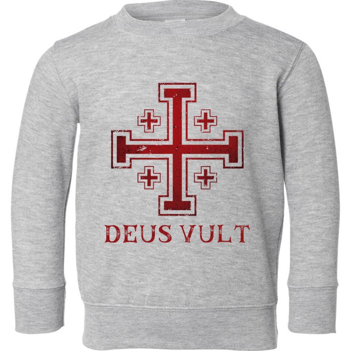 Catholic Knight Templar Crusader Cross Toddler Sweatshirt