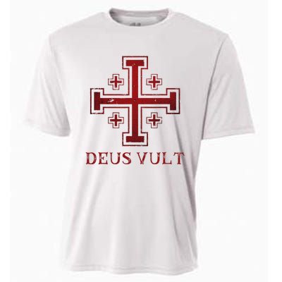 Catholic Knight Templar Crusader Cross Cooling Performance Crew T-Shirt