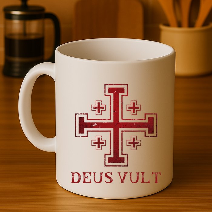 Catholic Knight Templar Crusader Cross Mug