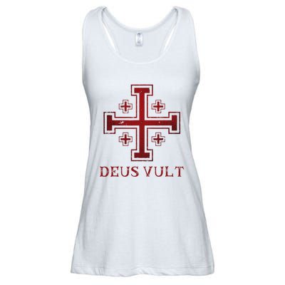 Catholic Knight Templar Crusader Cross Ladies Essential Flowy Tank