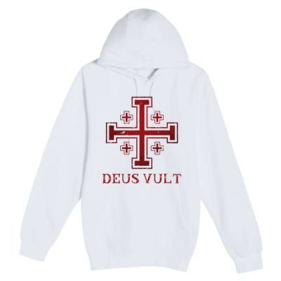 Catholic Knight Templar Crusader Cross Premium Pullover Hoodie
