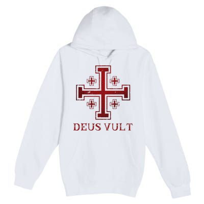 Catholic Knight Templar Crusader Cross Premium Pullover Hoodie