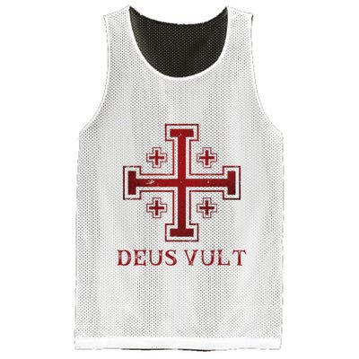 Catholic Knight Templar Crusader Cross Mesh Reversible Basketball Jersey Tank