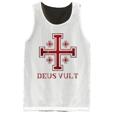 Catholic Knight Templar Crusader Cross Mesh Reversible Basketball Jersey Tank