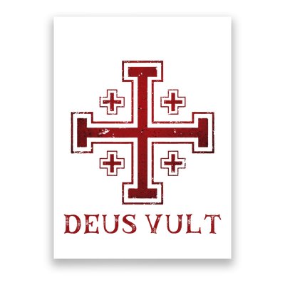 Catholic Knight Templar Crusader Cross Poster