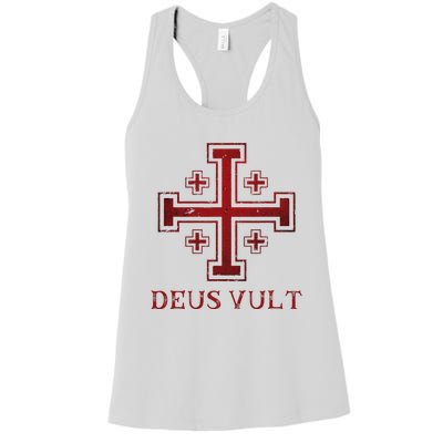 Catholic Knight Templar Crusader Cross Women's Racerback Tank