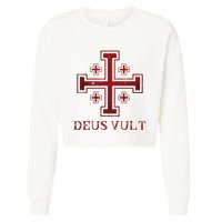 Catholic Knight Templar Crusader Cross Cropped Pullover Crew