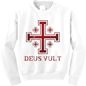 Catholic Knight Templar Crusader Cross Kids Sweatshirt