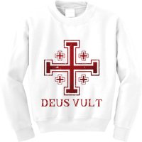 Catholic Knight Templar Crusader Cross Kids Sweatshirt