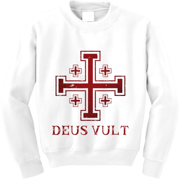 Catholic Knight Templar Crusader Cross Kids Sweatshirt