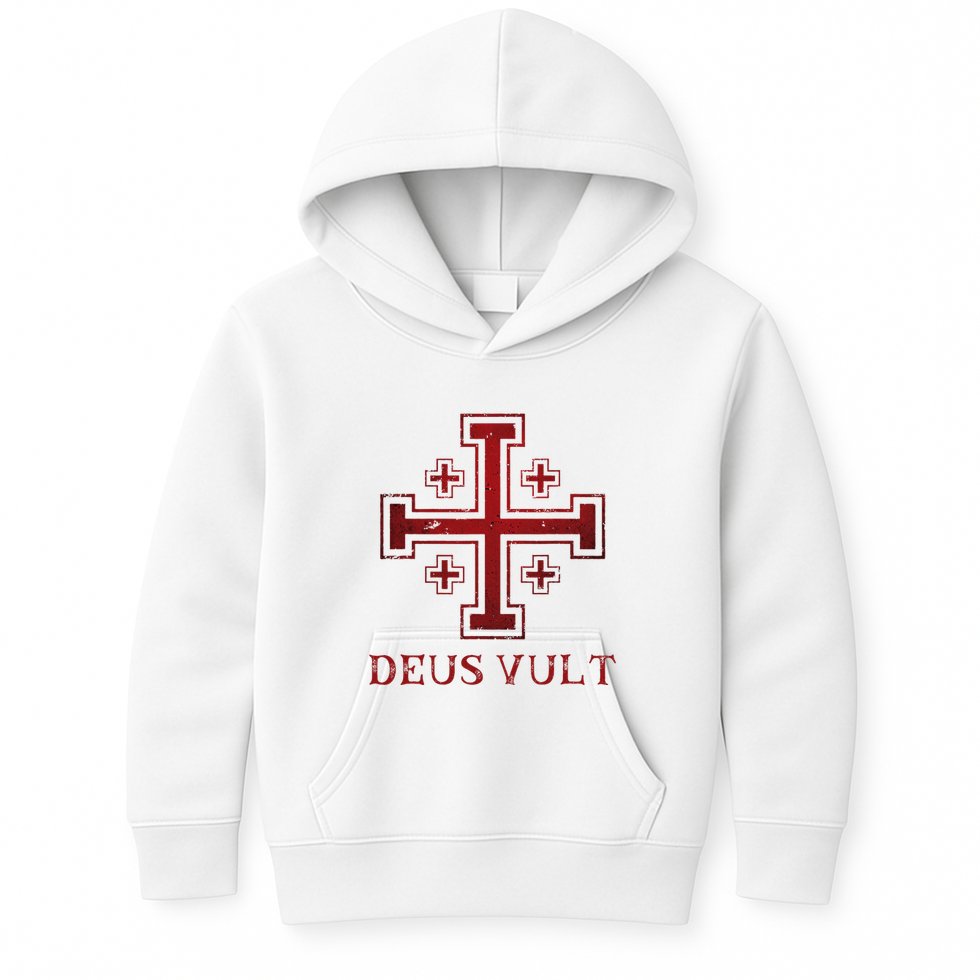 Catholic Knight Templar Crusader Cross Kids Hoodie