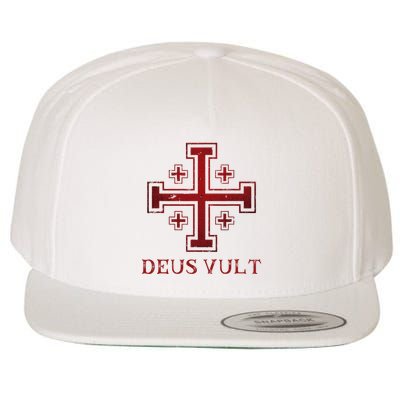 Catholic Knight Templar Crusader Cross Wool Snapback Cap