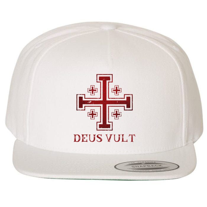 Catholic Knight Templar Crusader Cross Wool Snapback Cap