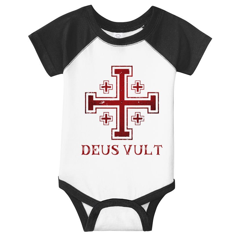 Catholic Knight Templar Crusader Cross Infant Baby Jersey Bodysuit