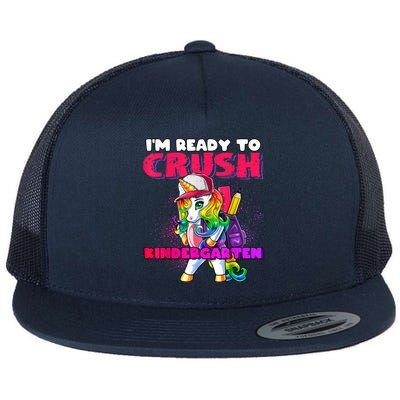 Crush Kindergarten Unicorn Backpack Back To School Girl Flat Bill Trucker Hat