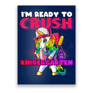 Crush Kindergarten Unicorn Backpack Back To School Girl Poster