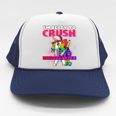 Crush Kindergarten Unicorn Backpack Back To School Girl Trucker Hat