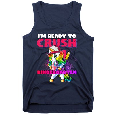 Crush Kindergarten Unicorn Backpack Back To School Girl Tank Top