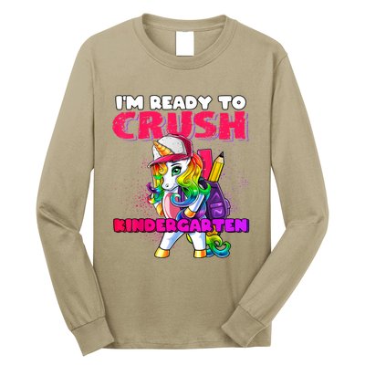 Crush Kindergarten Unicorn Backpack Back To School Girl Long Sleeve Shirt