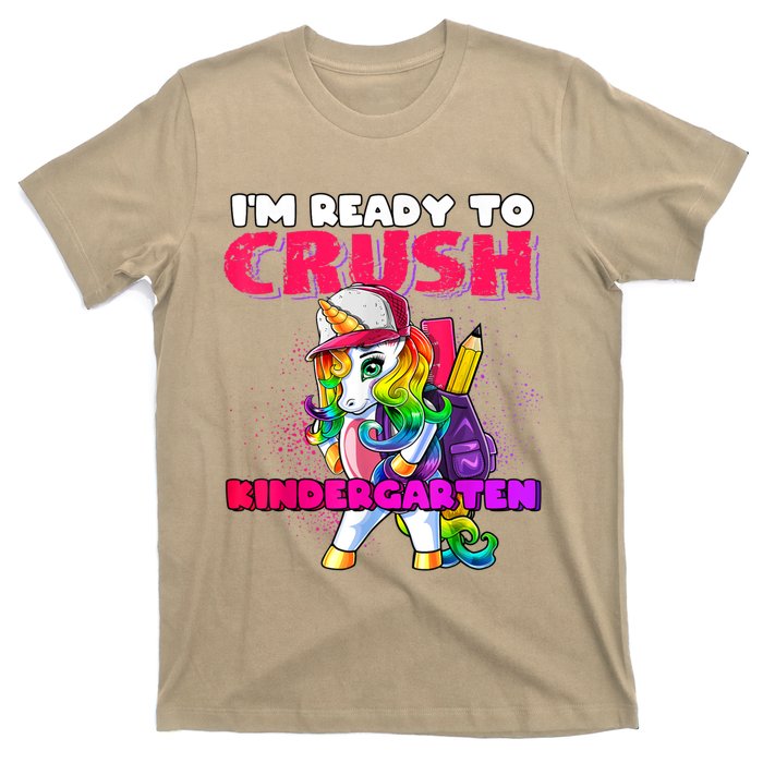 Crush Kindergarten Unicorn Backpack Back To School Girl T-Shirt