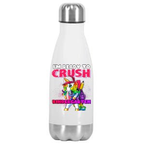 Crush Kindergarten Unicorn Backpack Back To School Girl Stainless Steel Insulated Water Bottle