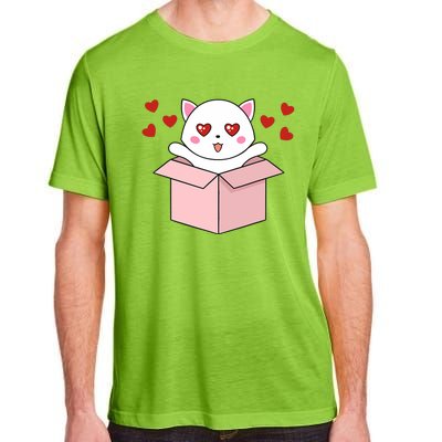 Cat Kawaii Valentines Day Cute Kitten Heart V Day Pajama Adult ChromaSoft Performance T-Shirt