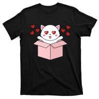 Cat Kawaii Valentines Day Cute Kitten Heart V Day Pajama T-Shirt