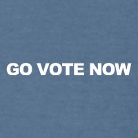 Charlie Kirk Wearing Go Vote Now Garment-Dyed Sweatshirt