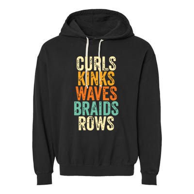 Curls Kinks Waves Braids Rows Garment-Dyed Fleece Hoodie