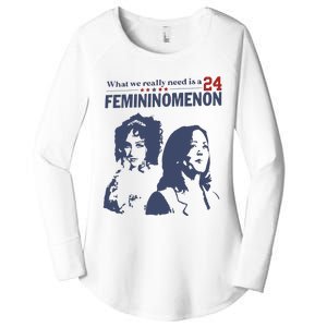 Chappell Kamala What We Really Need Is A Femininomenon Women's Perfect Tri Tunic Long Sleeve Shirt