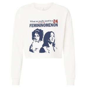 Chappell Kamala What We Really Need Is A Femininomenon Cropped Pullover Crew