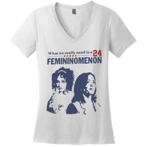 Chappell Kamala What We Really Need Is A Femininomenon Women's V-Neck T-Shirt