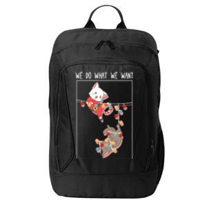 Cute Kittens We So What We Want Santa Costume Christmas Cats Gift City Backpack