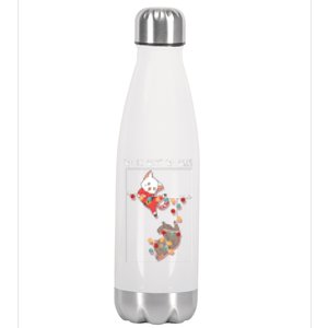 Cute Kittens We So What We Want Santa Costume Christmas Cats Gift Stainless Steel Insulated Water Bottle