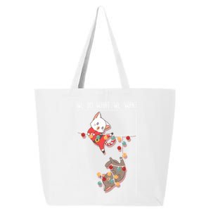 Cute Kittens We So What We Want Santa Costume Christmas Cats Gift 25L Jumbo Tote