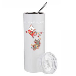 Cute Kittens We So What We Want Santa Costume Christmas Cats Gift Stainless Steel Tumbler