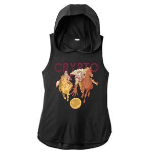 Crypto Knight Warrior Bitcoin Ladies PosiCharge Tri-Blend Wicking Draft Hoodie Tank