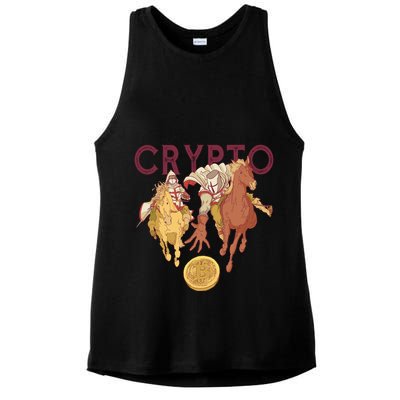 Crypto Knight Warrior Bitcoin Ladies PosiCharge Tri-Blend Wicking Tank