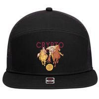Crypto Knight Warrior Bitcoin 7 Panel Mesh Trucker Snapback Hat