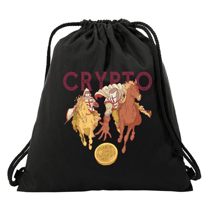 Crypto Knight Warrior Bitcoin Drawstring Bag